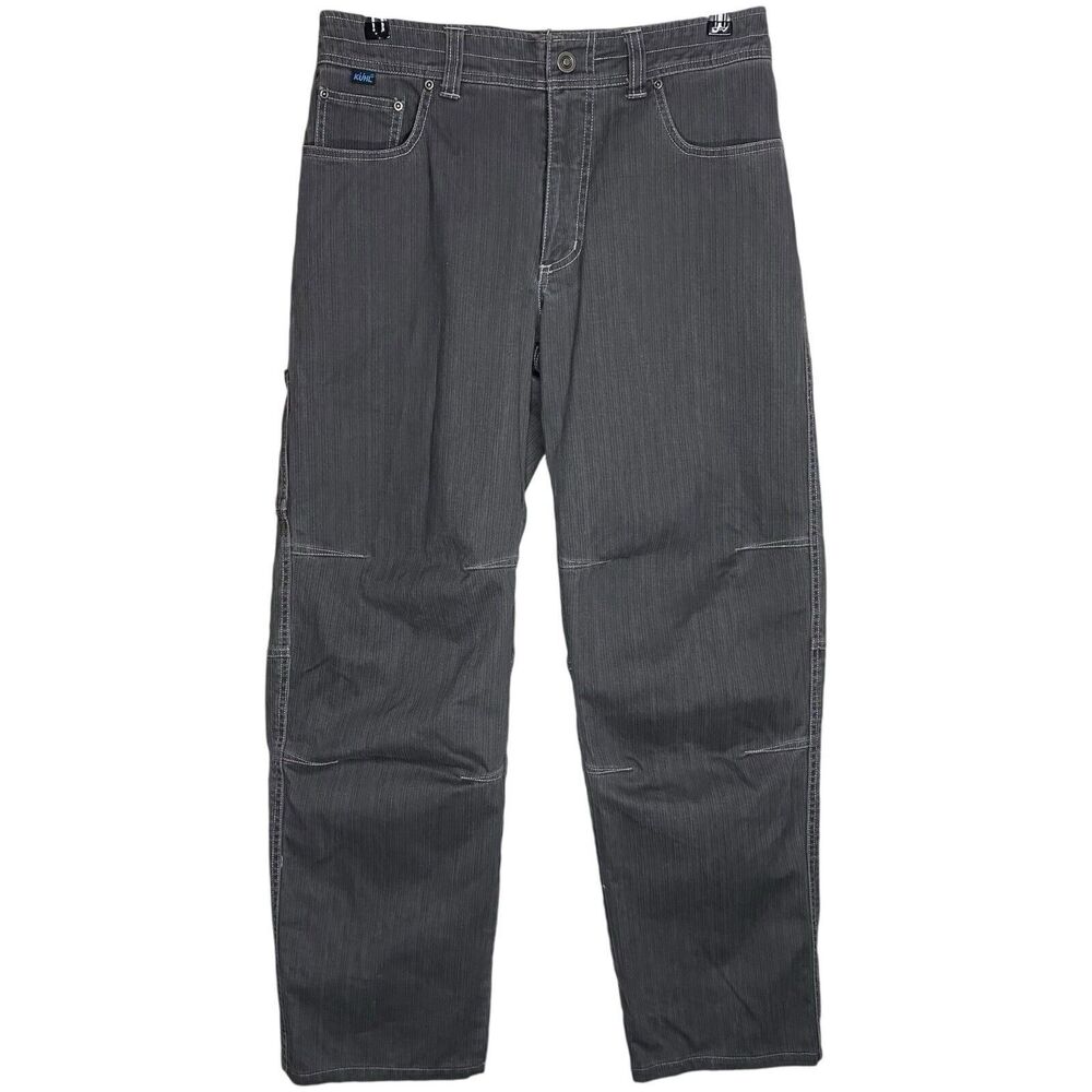 Kuhl Pants Mens 31x30 Hiking Gorpcore Utility Gray Stripe Outdoor (Tag 32x32)